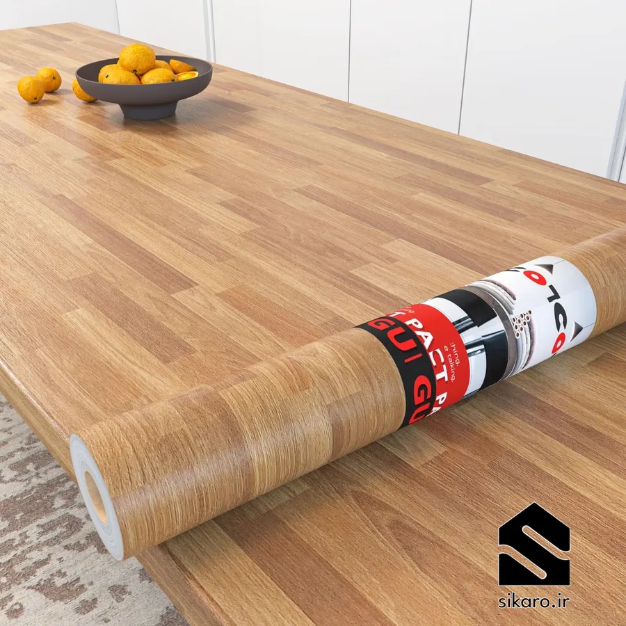 صفحه کابینت با طرح چوبی خطوط منظم