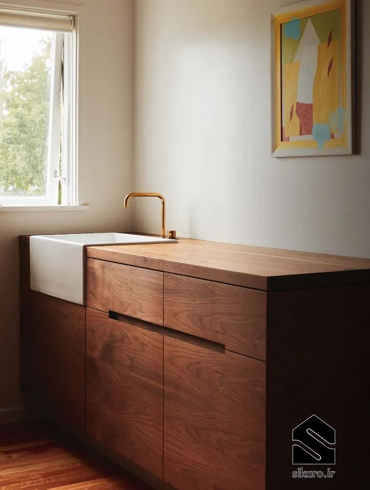 طراحی کابینت چوبی ساده 