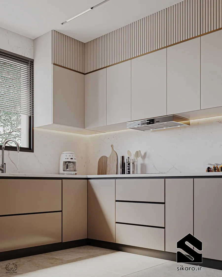 کابینت مدرن با طراحی اختصاصی