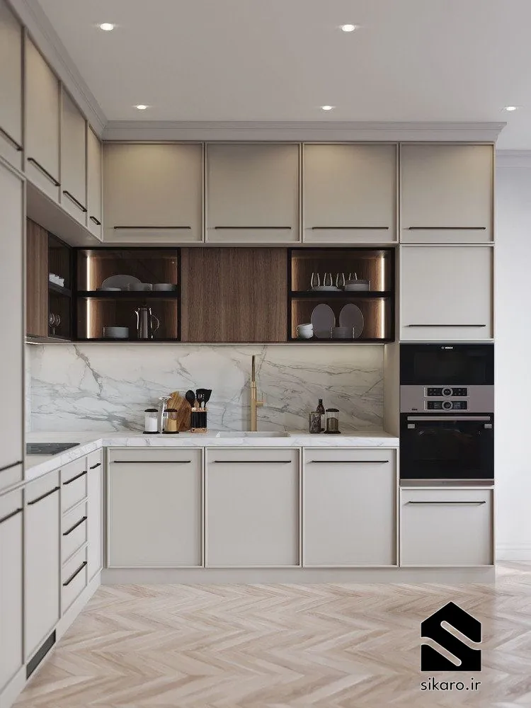 کابینت مدرن رنگ روشن 