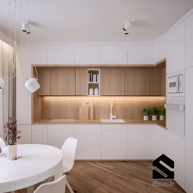 کابینت شیری مناسب آشپزخانه اپن