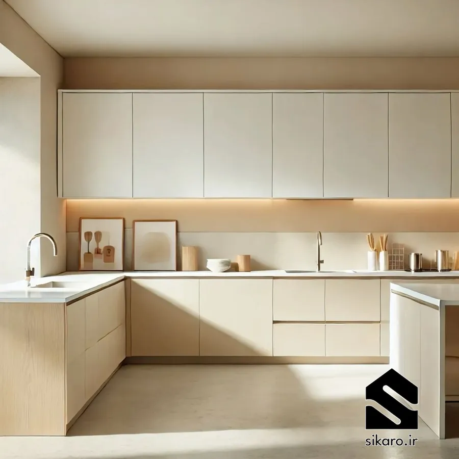 کابینت شیری رنگ اقتصادی 