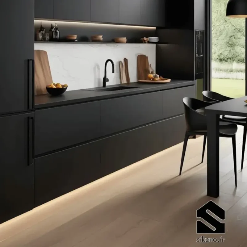 معرفی ایده های کابینت مشکی مدرن